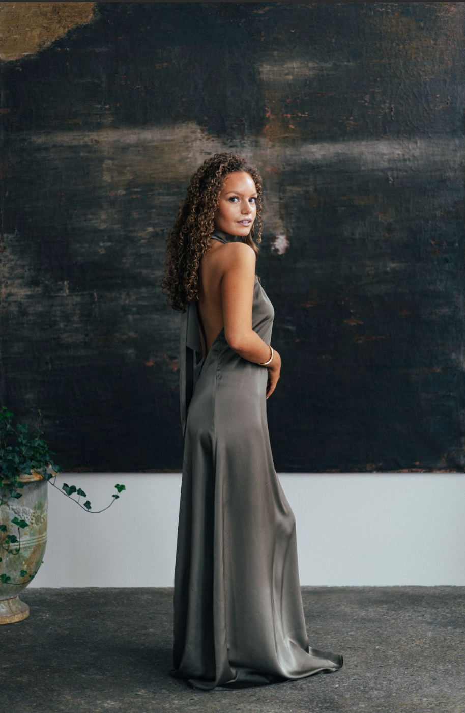 open lace back dress Avenya